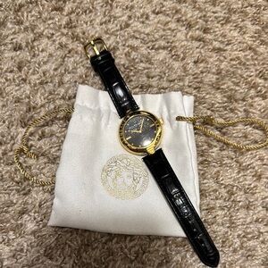 Versace Black and Gold Watch